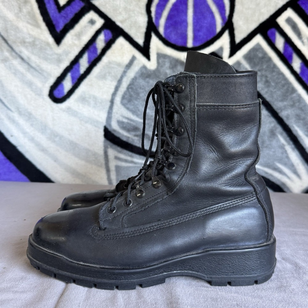 Size 9 - Belleville 360ST Boots Men Black Leather Tactical Safety Toe Work Shoes